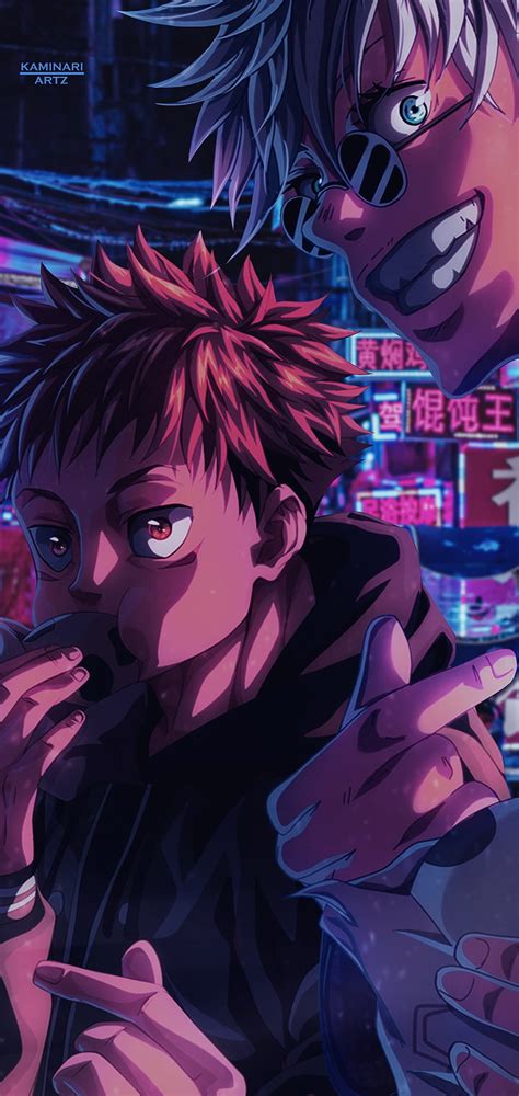 1290x2796px 2k Free Download Itadori X Gojo Satoru Gojo Jujutsu