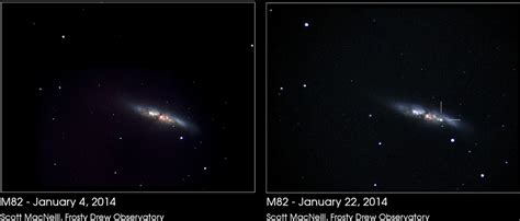 Images Of Closest Supernova In Years In Galaxy M82 On Earthsky Space