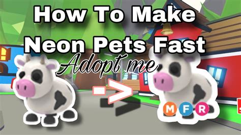 How To Make Neons Super Fast In Adopt Me Youtube