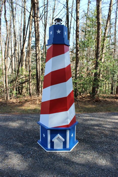 How To Build A Patriotic Usa Lawn Lighthouse Diy Wood Plans