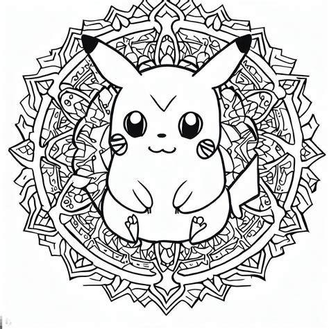 Basic Pikachu Mandala Coloring Page Download Print Or Color Online