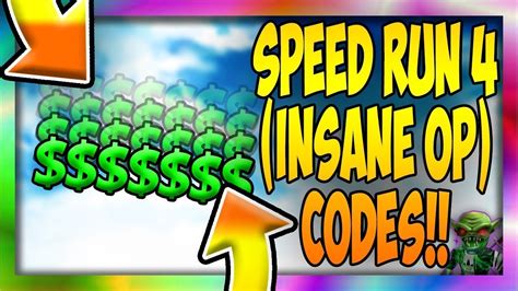 All 2020 Working Speed Run 4 Codes Roblox Youtube