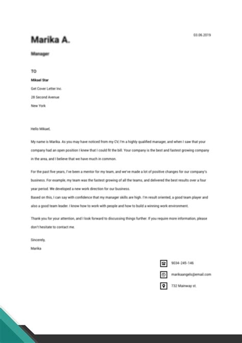 Supervisor Cover Letter Sample And Template 2020 Getcoverletter