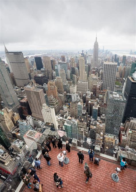 Rockefeller Center Top Of The Rock Observation Deck Editorial Photo