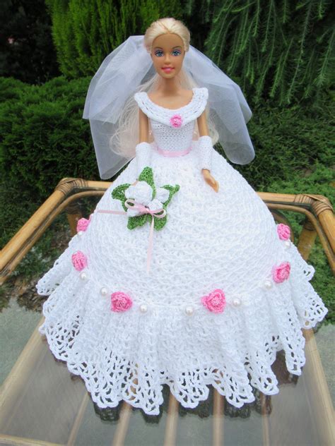 crochet barbie wedding dress barbie mariée barbie marie