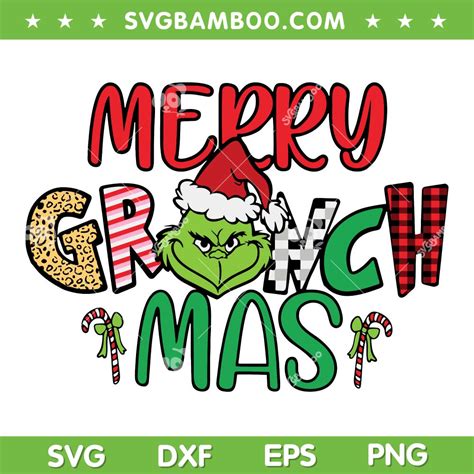 merry grinchmas svg grinch christmas svg grinch face