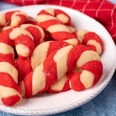Festive Candy Cane Cookies Recipe Tastes Of Lizzy T