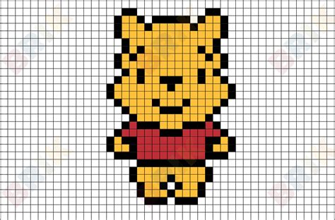 Pooh Pixel Art Brik