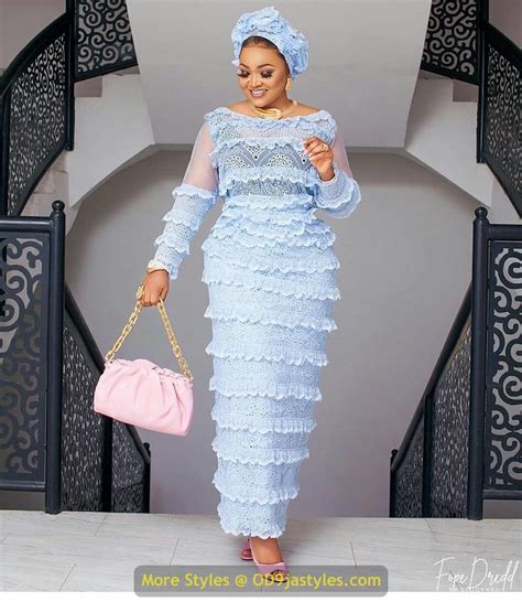 20 Pictures White Lace Aso Ebi Styles Nigerian Prints Designs You Will Love To See 11 Lace