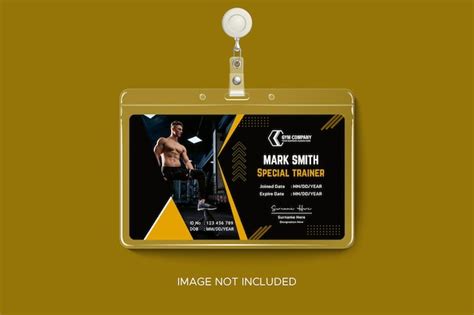 Premium Vector Gym Trainer Id Card Template