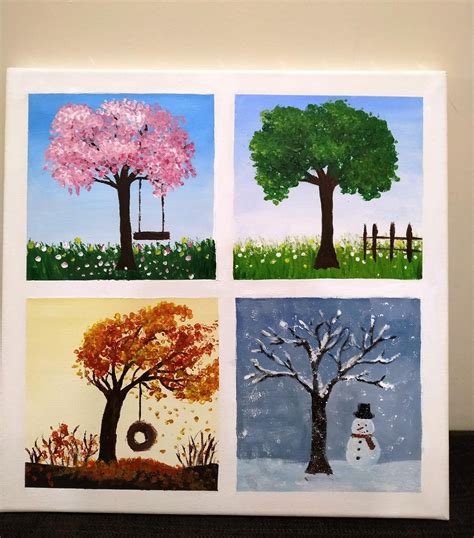 Hand Painted Art Wall Decor Nature Inspired Acrylic Painting Etsy