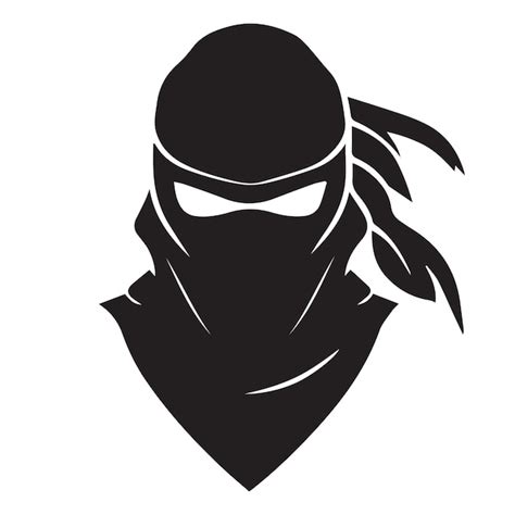 Premium Vector Ninja Vector Icon Simple Minimal Logo Of Hooded