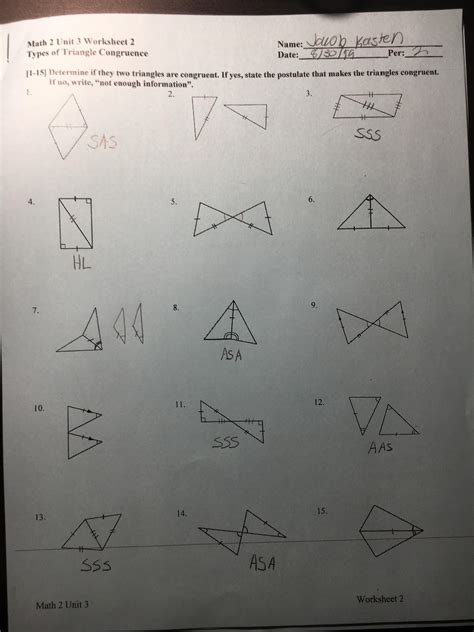 Before going into the detail of these postulates of congruency, it is important to know how to mark different sides and angles with a certain sign. Highschool Geometry, Triangle Congruence How do I ...