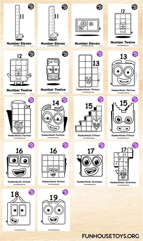 Fun House Toys Numberblocks Diy Busy Books Cool Coloring Pages