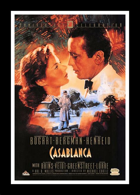 Casablanca Movie Poster 3500 Frame Is Included 16 X 22 Comes