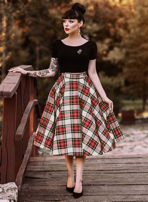 lindsay tartan vintage style bonny skirt british retro