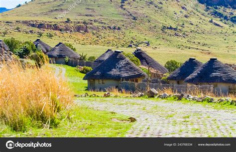 Basotho Cultural Village Drakensberg Mountains South Africa — Stock