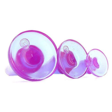 Doc Johnson Crystal Jellies Anal Initiation Kit Slim Tip Suction Cup Base New Purple