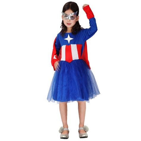 Captain America Costume For Girl Avengers