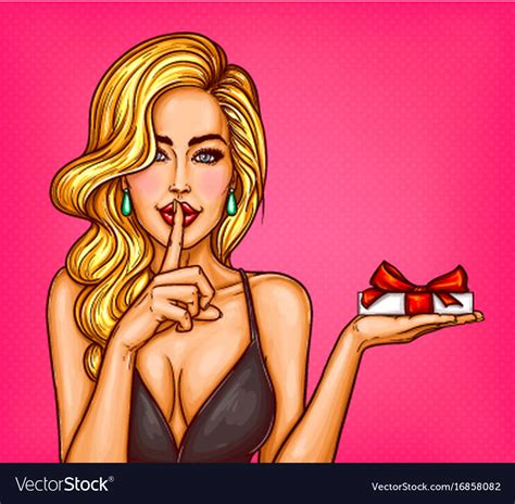 Pop Art Of A Sexy Girl With Royalty Free Vector Image