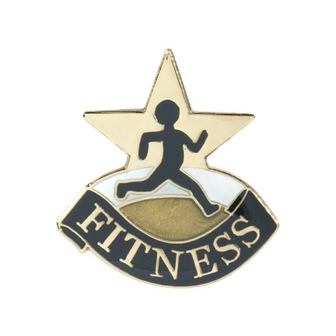 Fitness Recognition Pin With Box Dinn Trophy