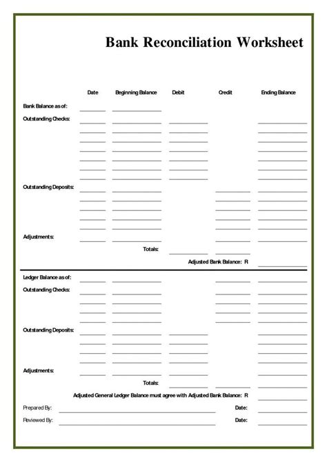 The cash reconciliation is important for all those people who want to control their business internally. Bank Reconciliation Worksheet Blank Form Filename Down ...