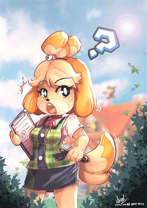 Isabelle Animal Crossing Color By Charochai Animal Crossing Memes