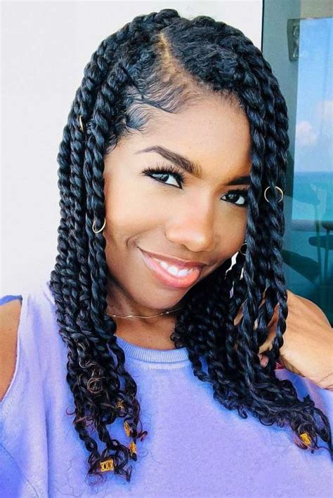 If you're still transitioning, add perm rods to the ends when appropriate. 35 Short Senegalese Twist Braids Crochet Hairstyle Ideas