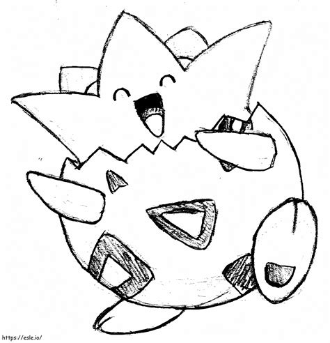Free Togepi Coloring Page