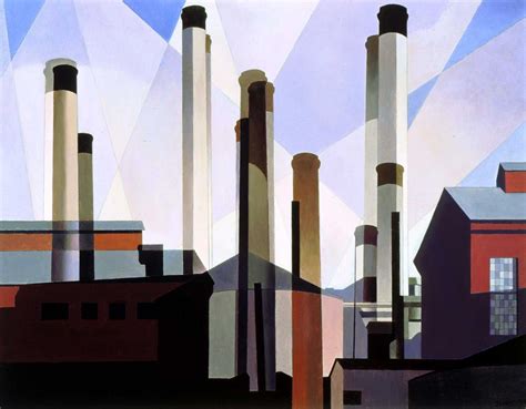 Stacks In Celebration By Charles Sheeler American Oil On Canvas
