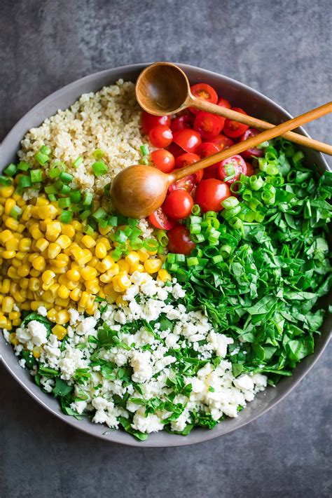 Quinoa Spinach Salad With Tomatoes And Feta Peas And Crayons