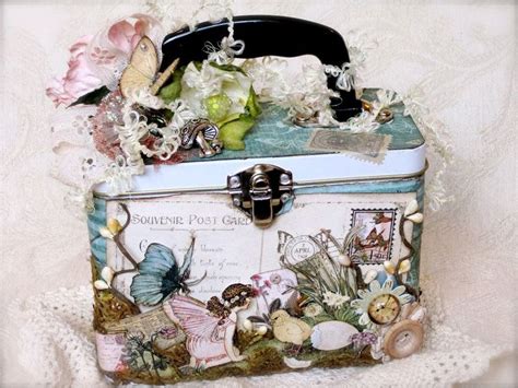 Great Metal Box Altered Altered Art Decoupage Art Altered Book Art