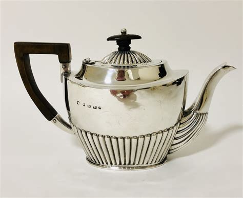 Victorian Solid Silver Teapot 694244 Uk