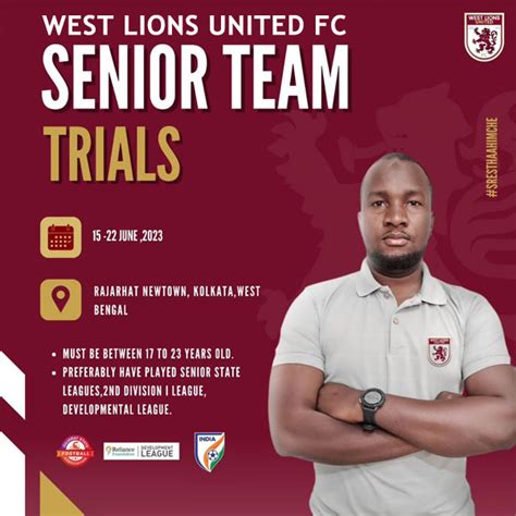West Lions United Fc Senior Team Trials Kolkata Spotik Sports