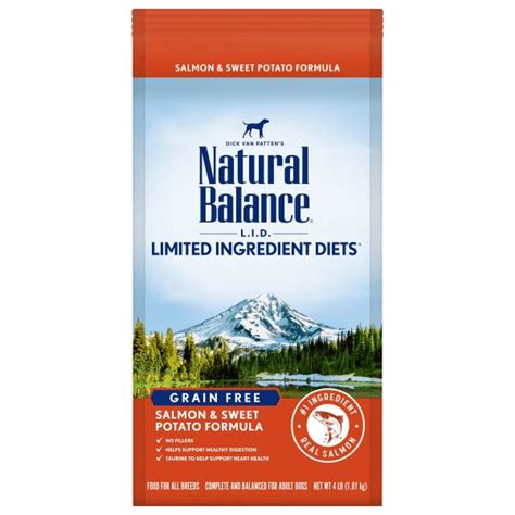 That's why most of our formulas include limited ingredients to let your pet thrive. Natural Balance Dog L.I.D. Salmon & Sweet Potato 4lb ...