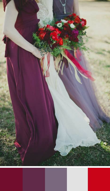 Red Red Wine 5 Burgundy Color Palettes For Your Wedding Day