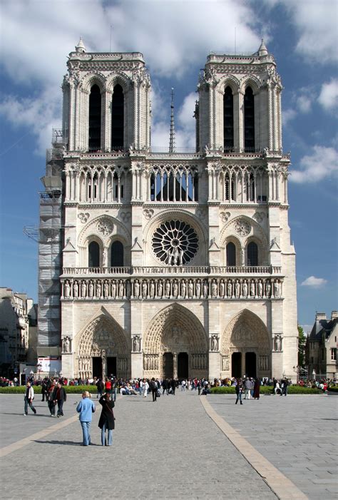 Filefacade Notre Dame Paris Ciel Bleu Wikimedia Commons