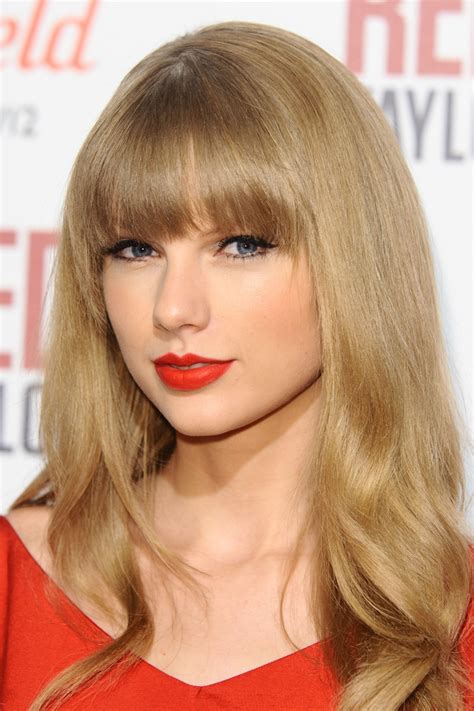 Taylor Swift With Red Hair Uphairstyle