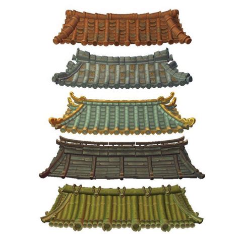 Asian Modular Roof Set Chinese Architecture Architecture Japanese Roof