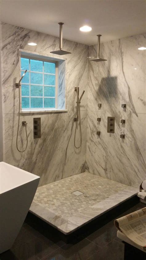 Our Granitequartzite Slab Shower Granite Shower Granite Bathroom