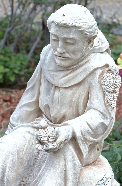 Statue Garden Art Saint Francis Of Assisi Catholic Friar Animal
