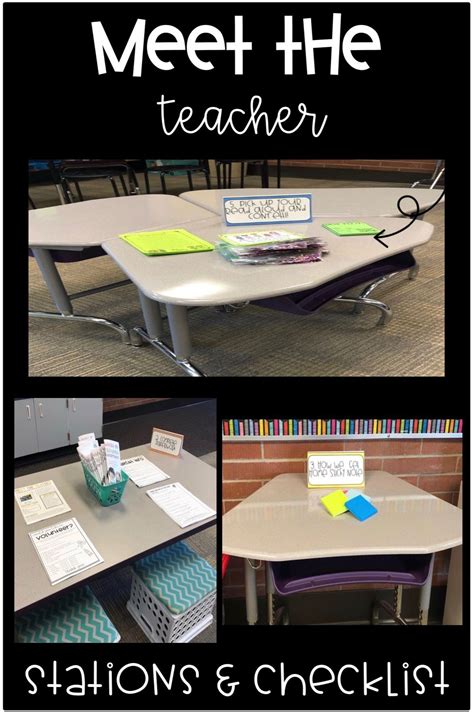 Editable Meet The Teacher Stations And Checklist Meet The Teacher
