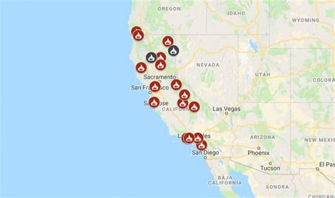 Thousands Are Fleeing Forest Fires In Northern California Ctif California Wildfires Map