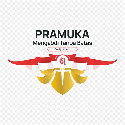 Logo Resmi Hari Pramuka 2022 Cabaña Ke 61 Con Merah Putih Png Pramuka