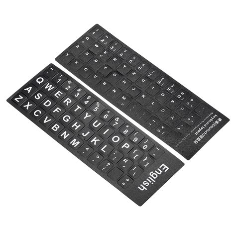 Uxcell English And German Keyboard Stickers Universal Keyboard Cover