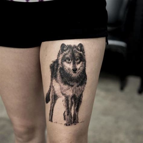 Hyper Realistic Wolf Tattoo Done In Black And Gray Anatole From Bang