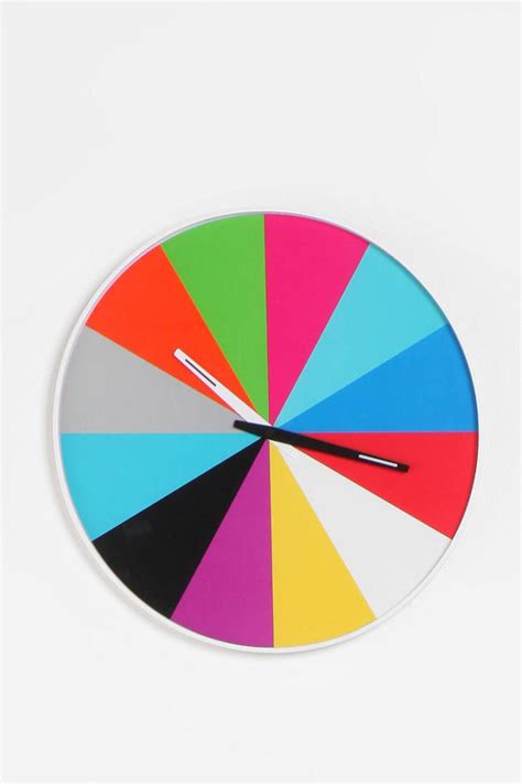 color board clock in 2021 colour board wall clock wooden diy clock