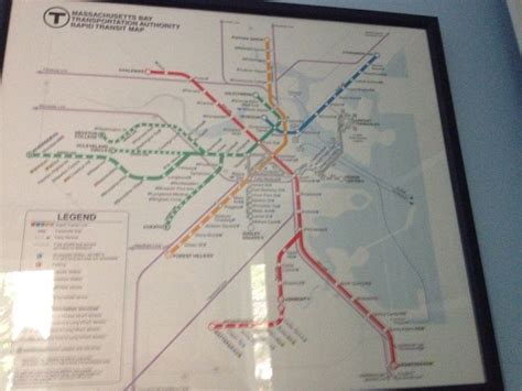 Boston MBTA Map Poster Framed And Hung Up In My Mom S House For Her Airbnb Guests Map Poster