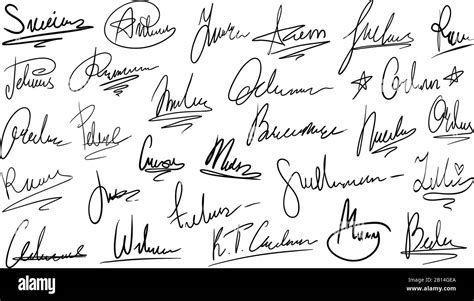 Handwritten Signature Manual Signatures Manuscript Sign For Documents