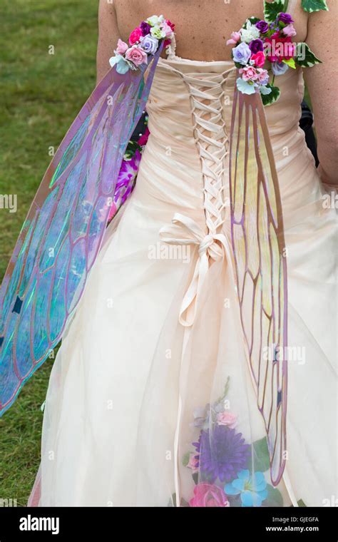 Detail Of Back Of Fairy Dress And Wings At The New Forest Fairy